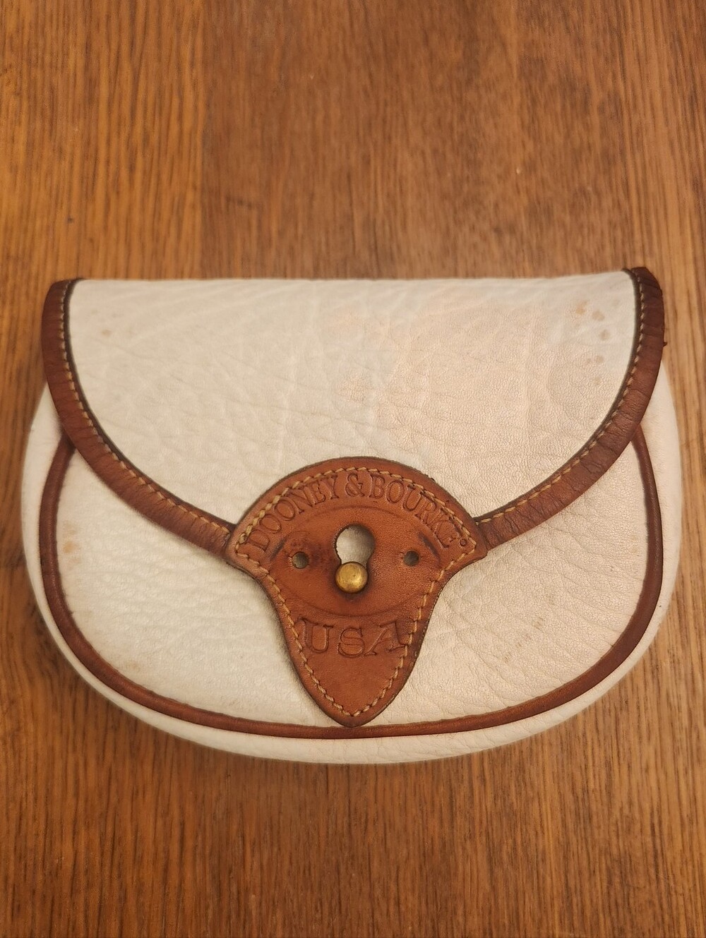 Dooney & Bourke Vintage Belt Bag with Brown Trim, Some Rubbing, Amazing 1990s!!
